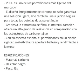 Pareja Portabidónes SKS Puré Carbono