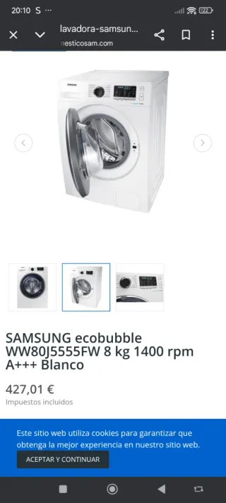 Lavadora Samsung 8.0kg