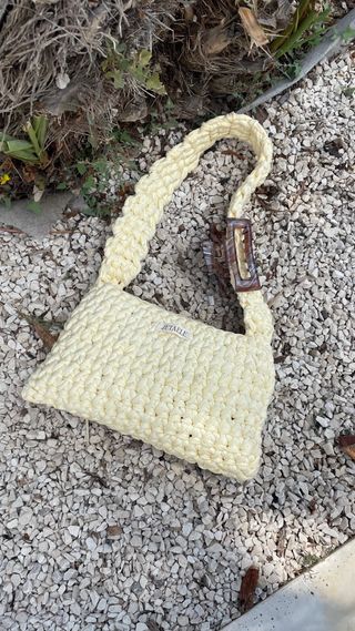 Bolso amarillo trapillo hecho a mano