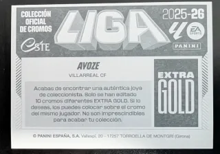 19 Cromos liga 2025-2026 Villarreal C.F.