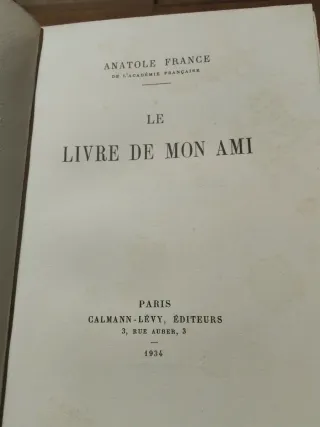 Libro antiguo en francés : Le livre de mon ami