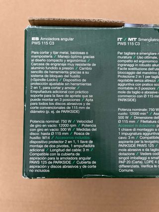 Amoladora Radial Parkside 750W Nueva a Estrenar