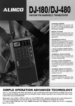 Walkie ALINCO DJ-180 VHF