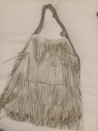 Borsa Stella McCartney con frange e catena in argento