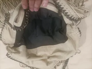 Borsa Stella McCartney con frange e catena in argento