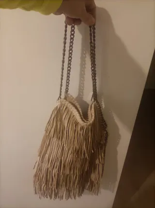 Borsa Stella McCartney con frange e catena in argento