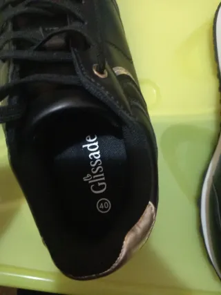 Scarpe ginnastica donna nere oro taglia 40