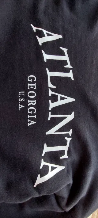 Sudadera Crop Negra Atlanta Talla XS