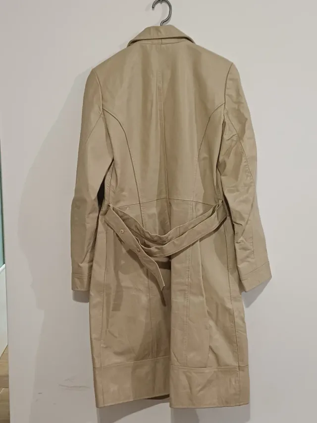 Gabardina Piel Stradivarius Beige