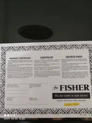 Equipo de música Fisher Hi-Fi