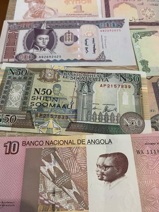 Lote 30 Billetes Extranjeros Variados liquidación