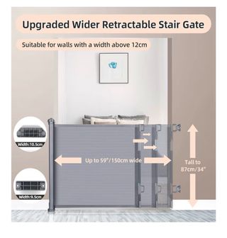 Puerta de seguridad retráctil para bebé