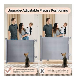 Puerta de seguridad retráctil para bebé