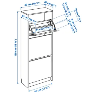 Zapatero Ikea Marrón 12 Pares