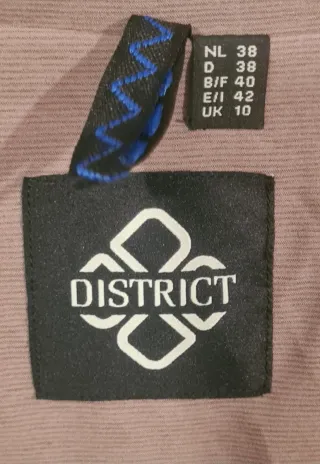 Plumífero District Mujer Beige/Marrón