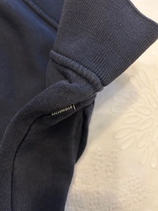 Sudadera Hombre Azul con bandas blancas