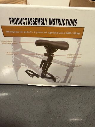 Asiento bicicleta niño + manillar