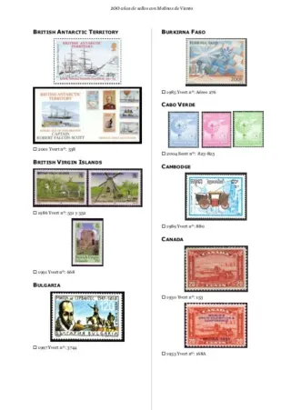 Catálogo Mundial Sellos 100 Años Molinos de viento
