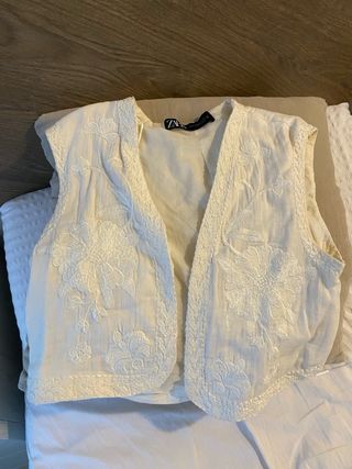Pack 2 Chalecos Zara Bordados Talla Única