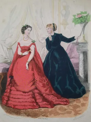 Lámina La Moda Elegante Ilustrada s.XIX