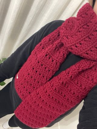 Bufanda de lana tejida a mano