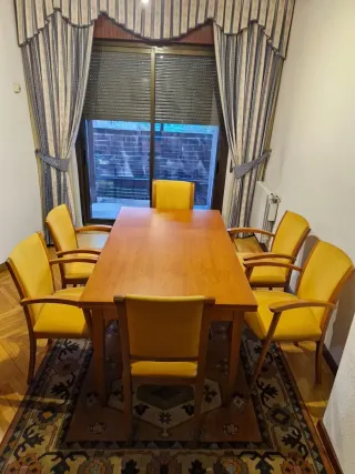 Mesa comedor extensible Roble Americano+ 6 sillas