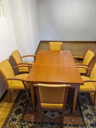 Mesa comedor extensible Roble Americano+ 6 sillas