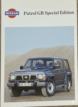 Cartel Metálico anuncio original Nissan Patrol GR