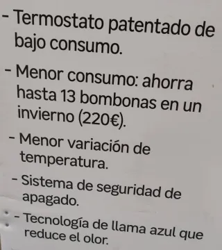 Estufa Equation Eco Llama Azul 4.2 kW Termostática