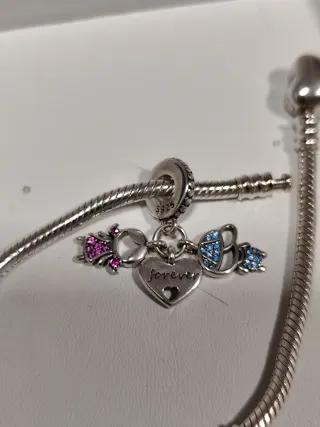 Colgante Corazón Forever Plata 925,niños