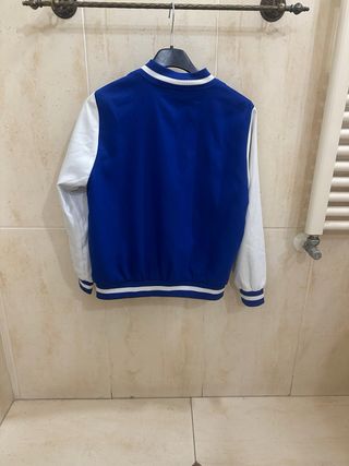 Giubbino college blu e bianco con A