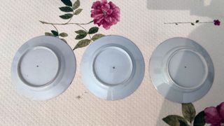 3 Platos Porcelana Japonesa Moriage