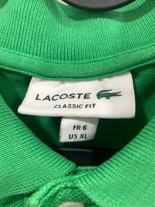 Polo Lacoste Verde Talla XL