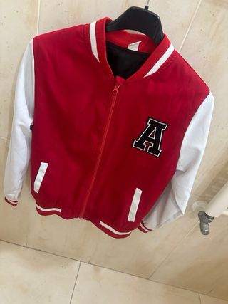 Giubbino college rosso e bianco