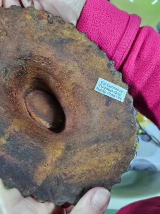 Jarrón cobre repujado envejecido