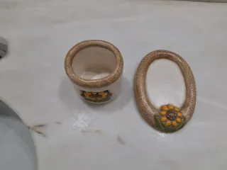 Portaspazzolini e portasapone Thun girasole