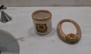 Portaspazzolini e portasapone Thun girasole