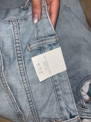 Pantalón Zara Wide Leg Azul