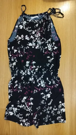 Mono corto tirantes estampado oriental