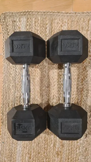 Mancuernas hexagonales 7.5 kg (par)