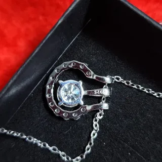 Colgante Plata Esterlina Moissanita