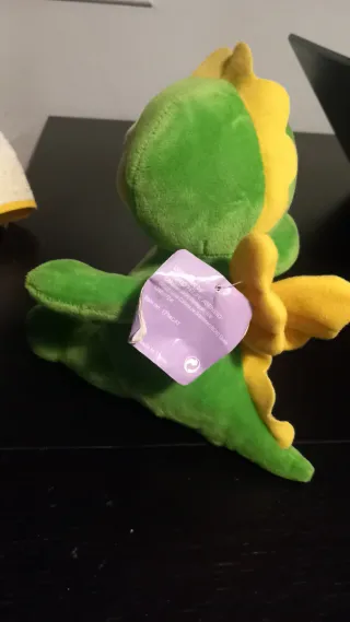 Peluche Dragón Verde y Amarillo