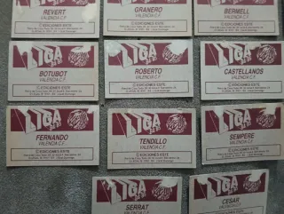 18 cromos VALENCIA CF LIGA 84-85