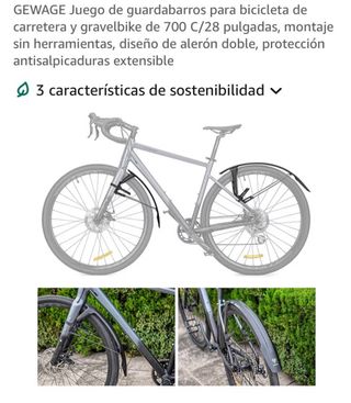 Guardabarros GEWAGE Bicicleta 700 C/28