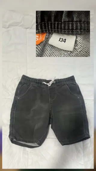 Pantalones cortos niño gris talla 134