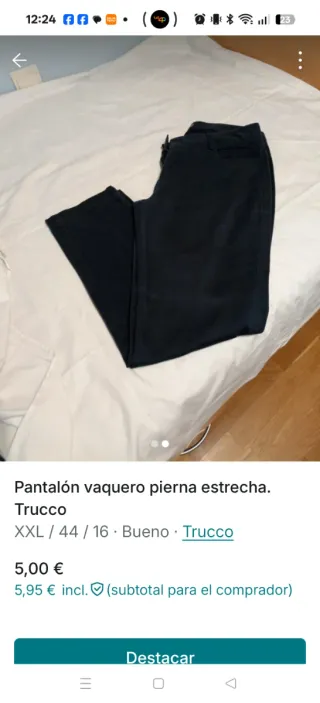 Pantalón vaquero Trucco pierna estrecha