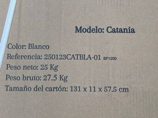 Conjunto de jardín Catania blanco SIN ABRIR.