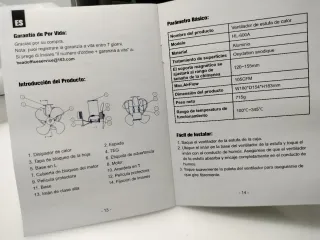 Ventilatore per stufa a legna HL-600A Nero