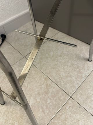 URGE Galán de noche vintage cromado con asiento