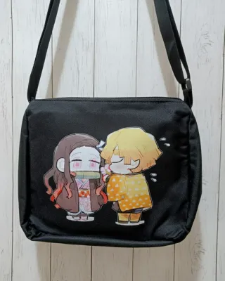 Borsa tracolla Demon Slayer Zenitsu Nezuko
